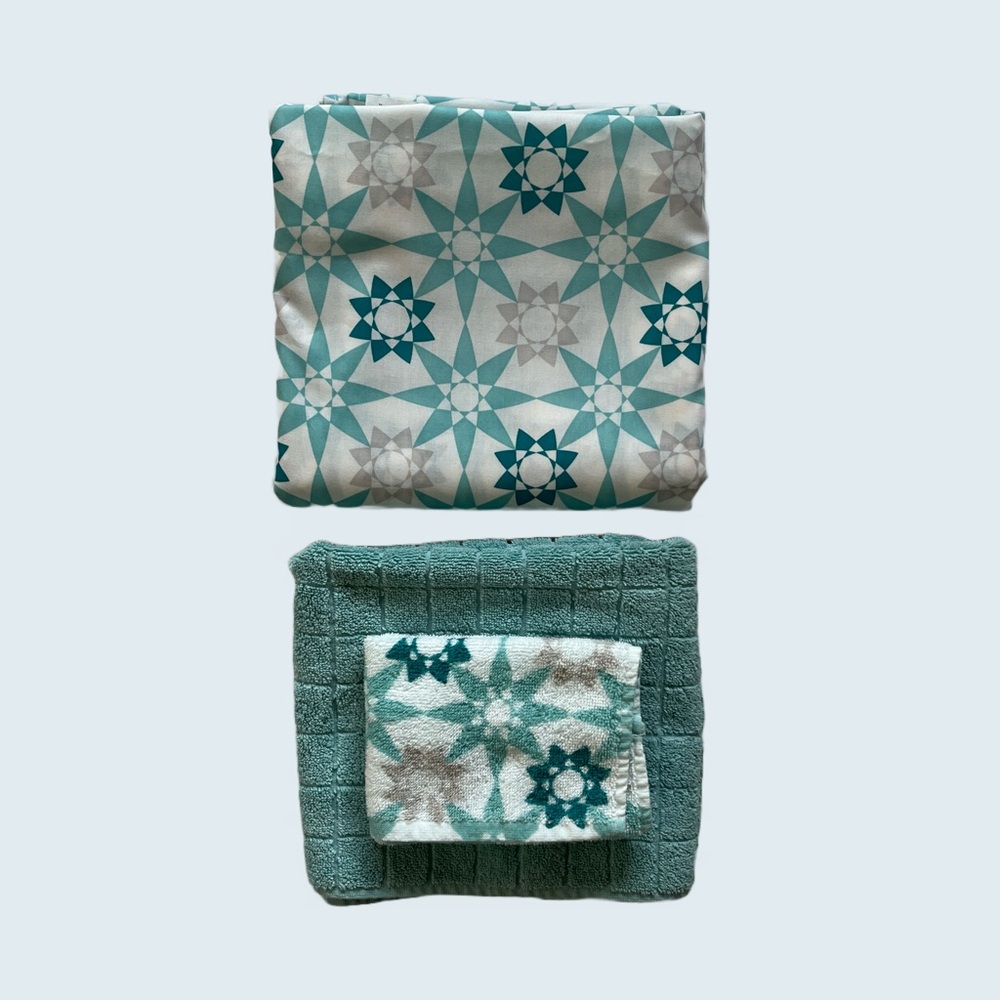 IKEA Shower Curtain & Towel Set